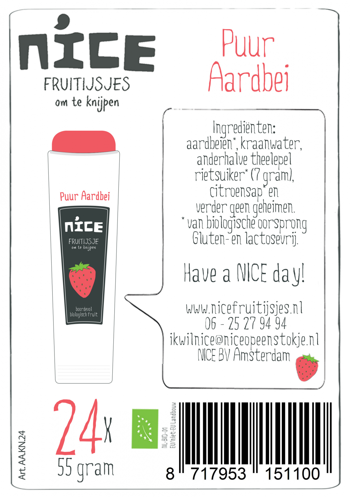 Biologisch ijs - Nice fruitijsjes